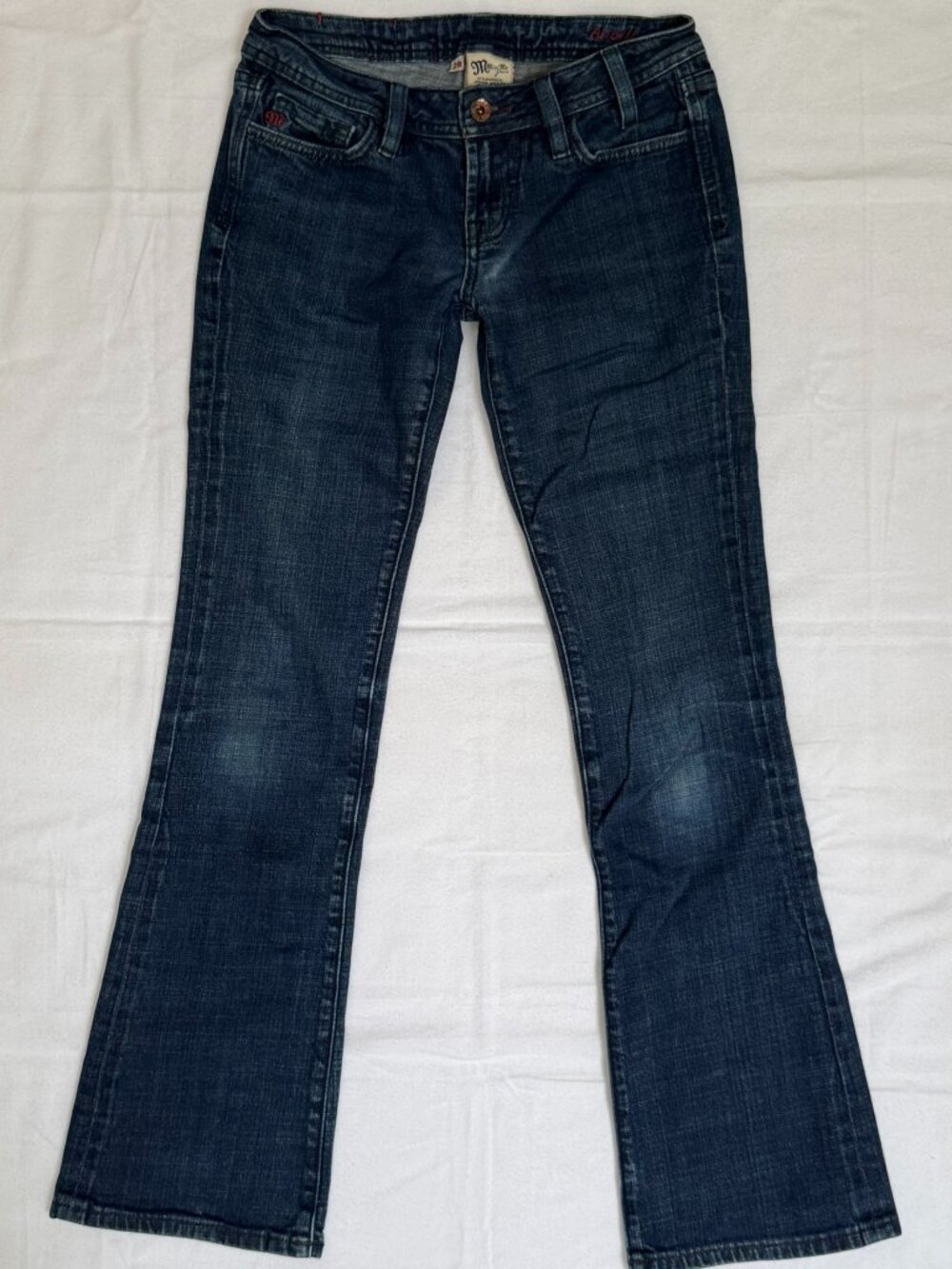 Miss Me Angelina Bootcut Jeans 28 Dark Wash Y2K Low Rise Stretch Denim